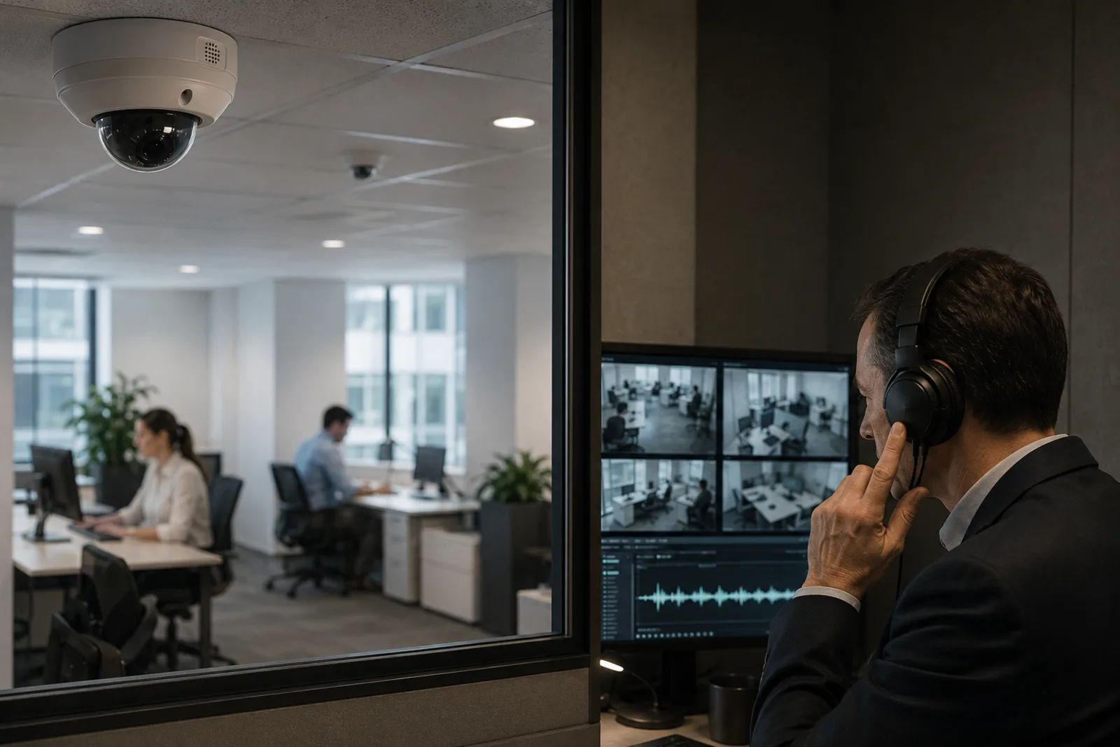 A empresa pode instalar câmeras com áudio no ambiente de trabalho?